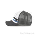 Cappello trucker uomo 5 pannelli con logo in gomma